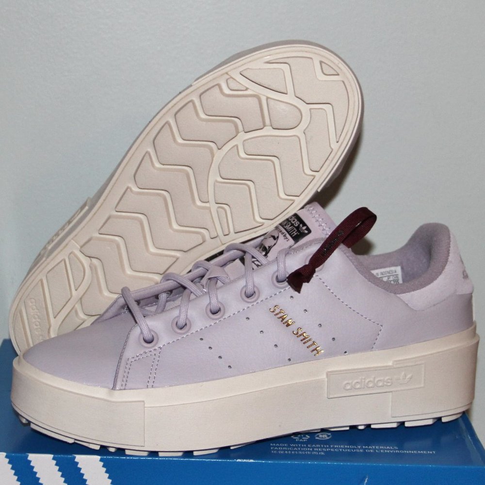Adidas Originals Stan Smith Bonega X Shoes Womens 6.5 Silver Dawn Purple